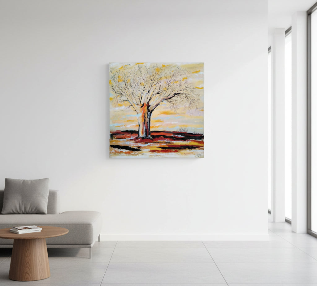 Sonnenuntergang mit Baum