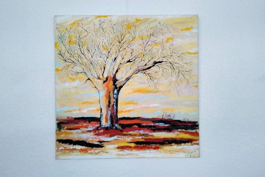 Sonnenuntergang mit Baum