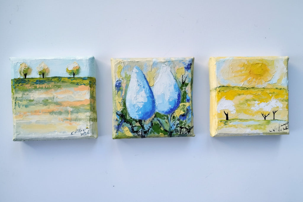 https://cdn.shopify.com/s/files/1/1051/1899/0685/files/09.jpg?v=1773327704,Blaue Tulpe mit Landschaften,1,Ölgemälde Blaue Tulpe mit Landschaften – Dreierkollektion Frühling in Blau und Grün