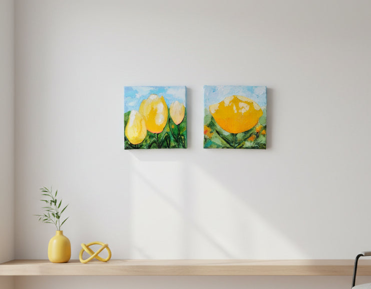 https://cdn.shopify.com/s/files/1/1051/1899/0685/files/11_1557807c-173e-4116-bfc5-23b8c6ad0ef5.jpg?v=1775406115,Gelbe Tulpen,4,Gelbe Tulpen – Zweierkollektion Wandgemälde Frühling strahlend Gelb