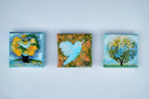 https://cdn.shopify.com/s/files/1/1051/1899/0685/files/12.jpg?v=1773326288,Bäume und Kolibri,1,Ölgemälde Bäume und Kolibri – sommerliche Dreierkollektion mit Kolibri in Grün und Blau